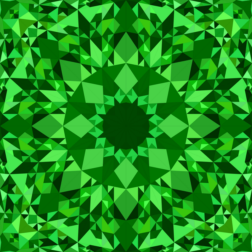 green seamless kaleidoscope pattern png