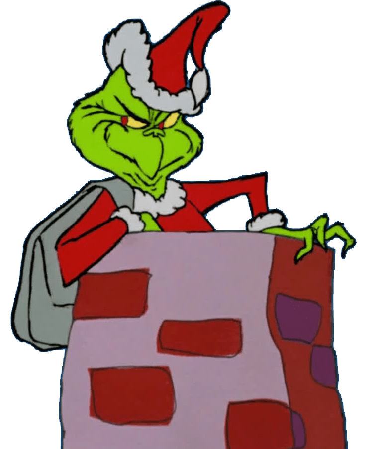 grinch inside the chimney png