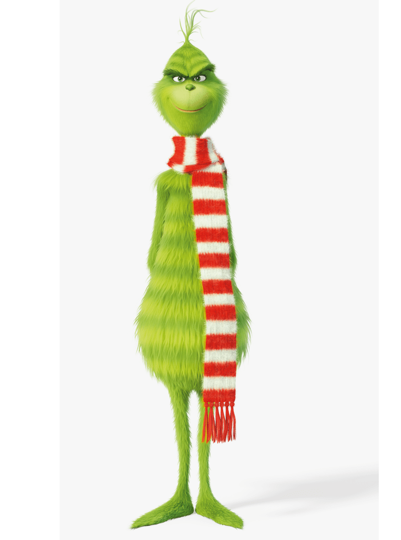 grinch wears scarf png