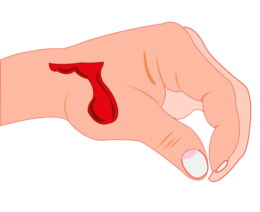 hand bleeding with blood png