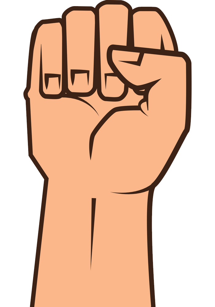 hand closed fist png transparent