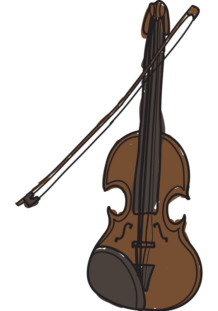 hand drawn violin
