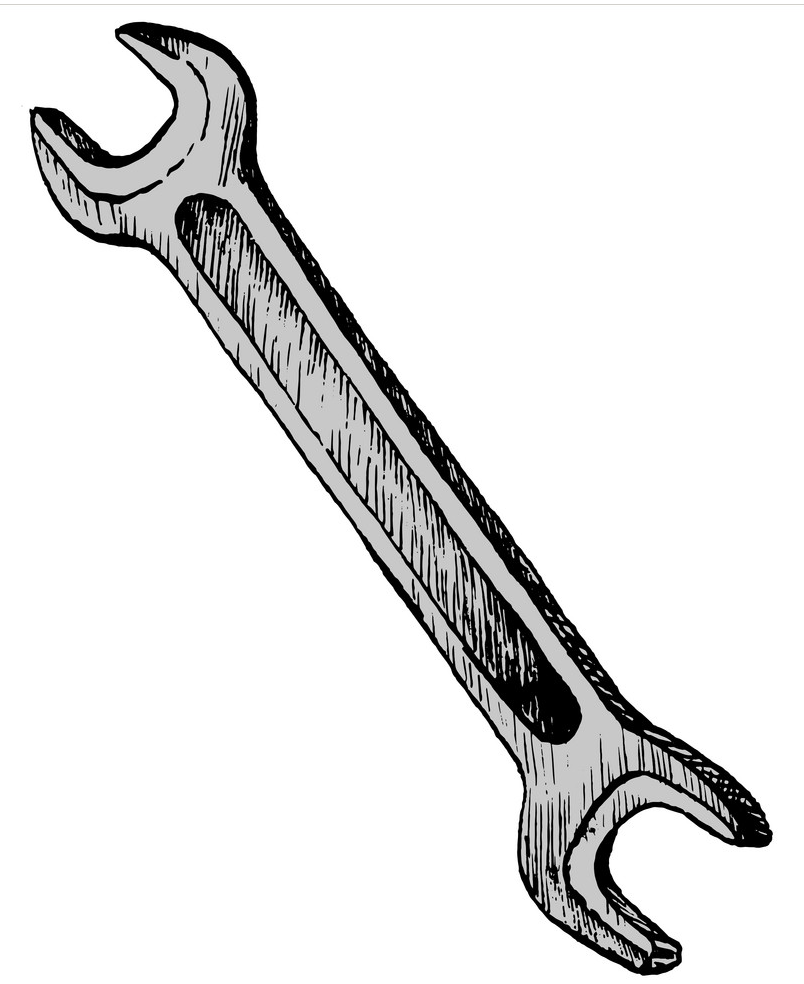 hand drawn wrench png
