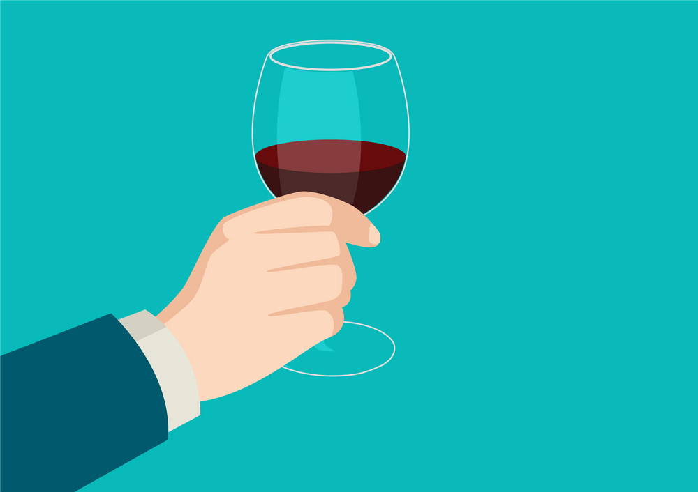 hand holding a wine glass png