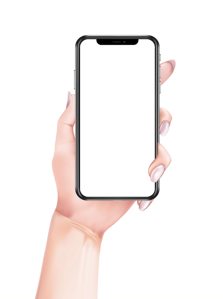 hand holding iphone x png