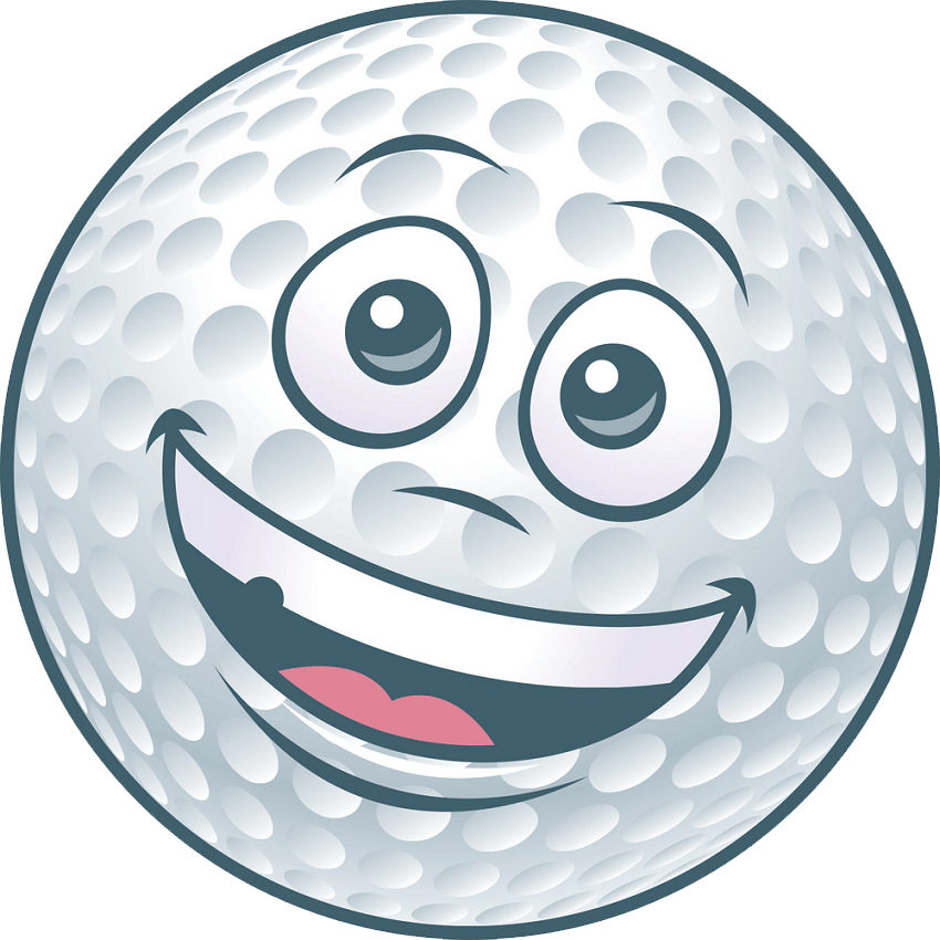 happy golf ball png transparent