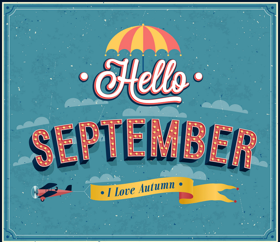 hello september typographic design