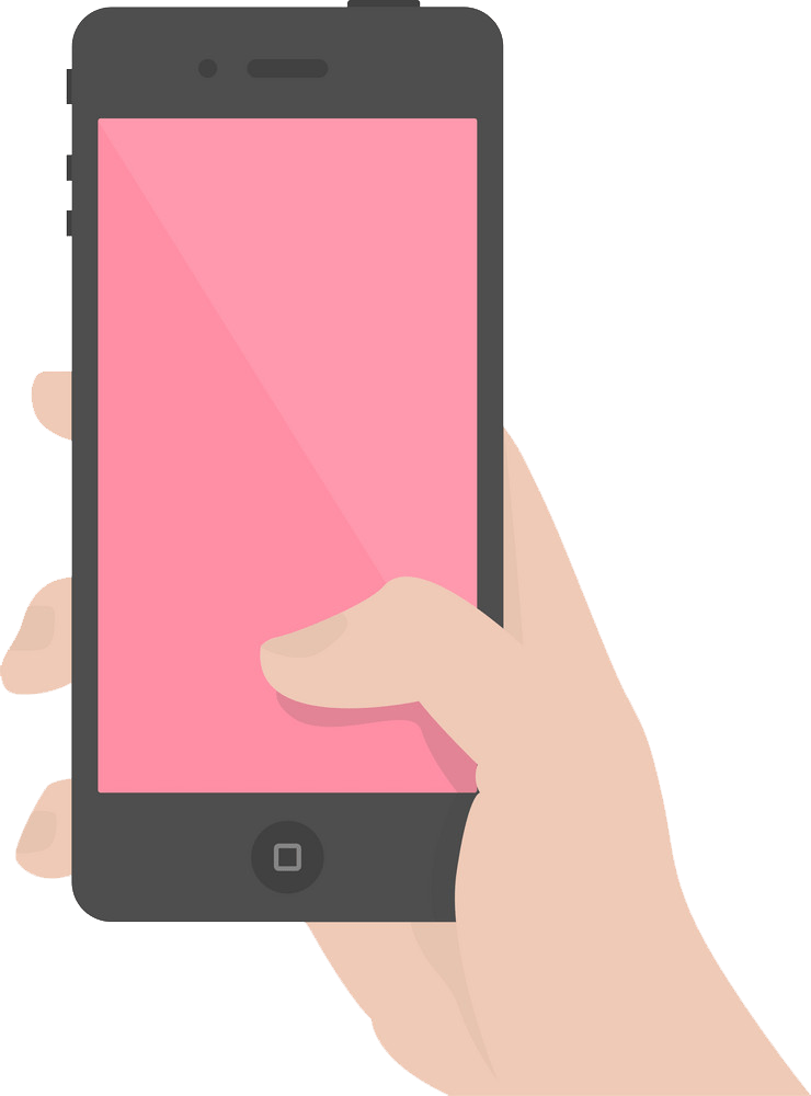 iphone in hand png transparent
