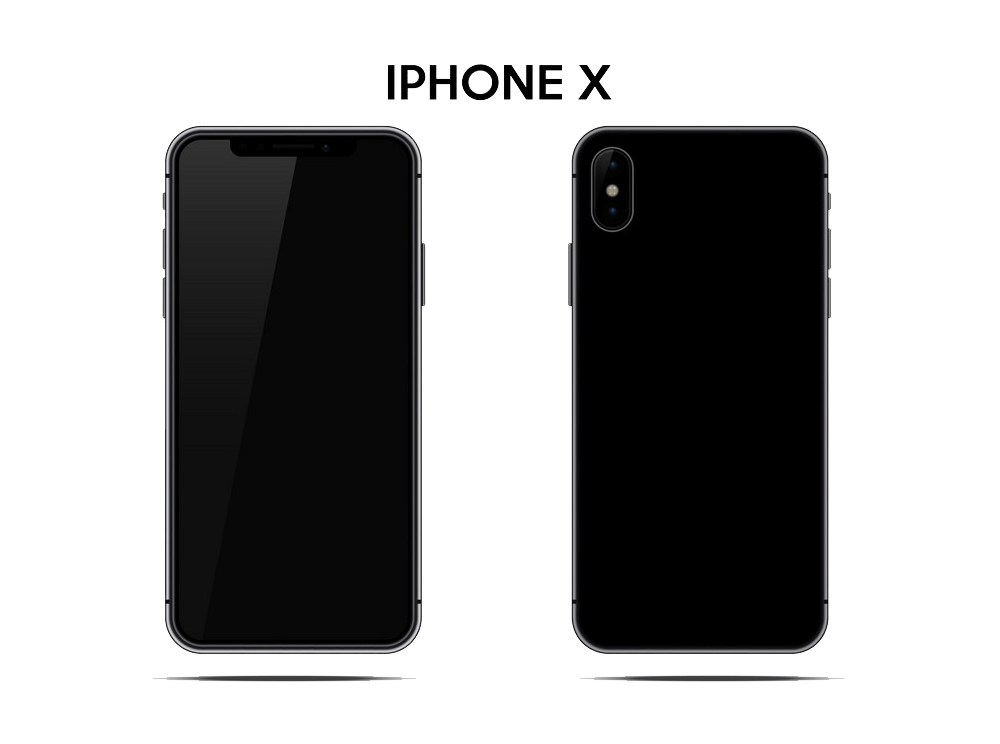 iphone x black png transparent