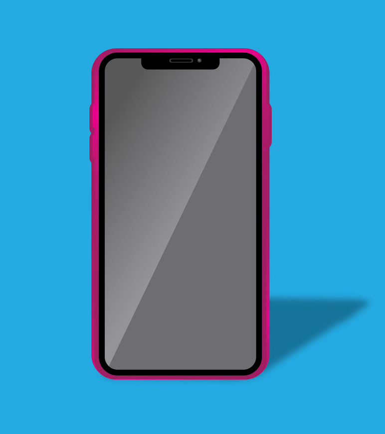 iphone x on blue background png