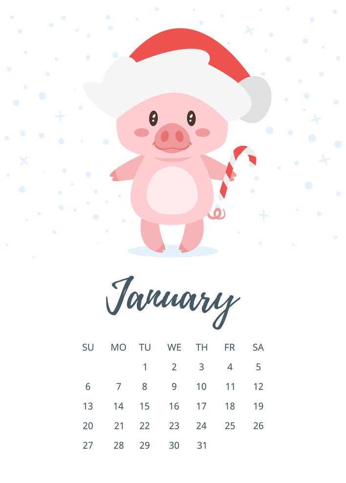 january 2019 year calendar