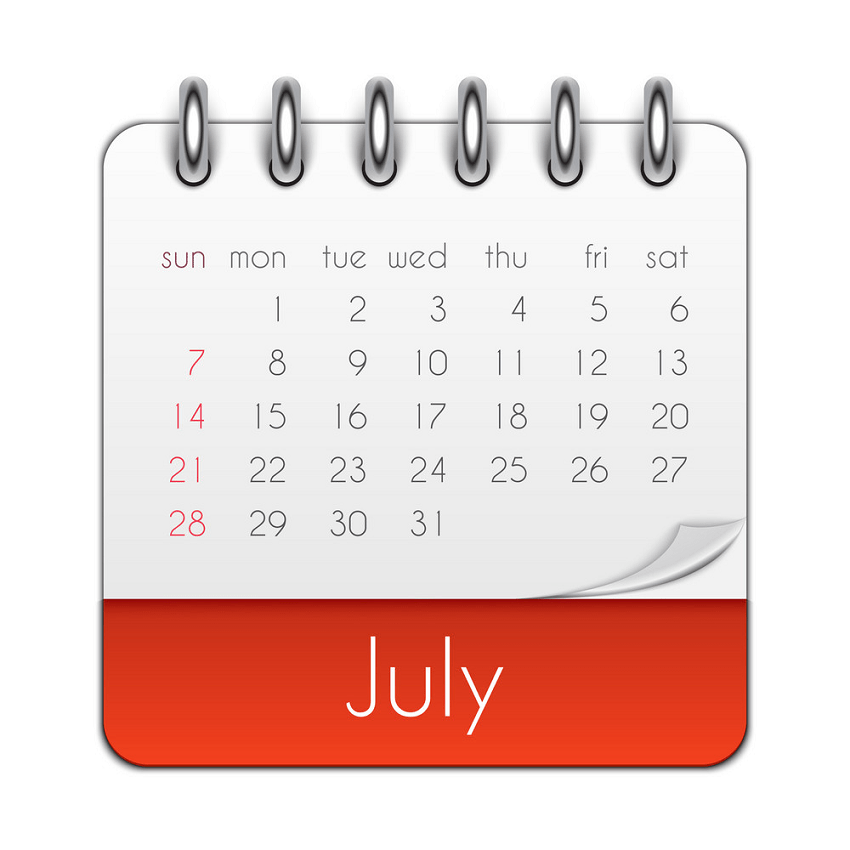 july 2019 calendar leaf template png