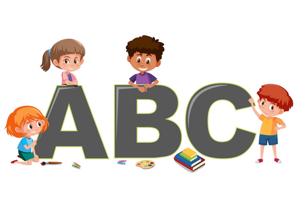 kids with alphabet