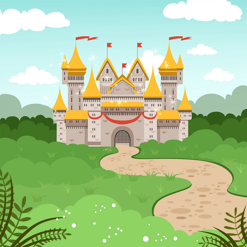 landscape with fairytale castle png