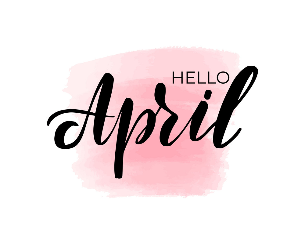 lettering hello april png