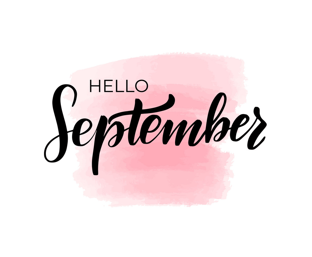 lettering hello september png