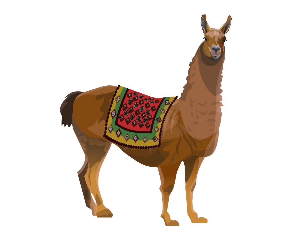 llama with a blanket png transparent