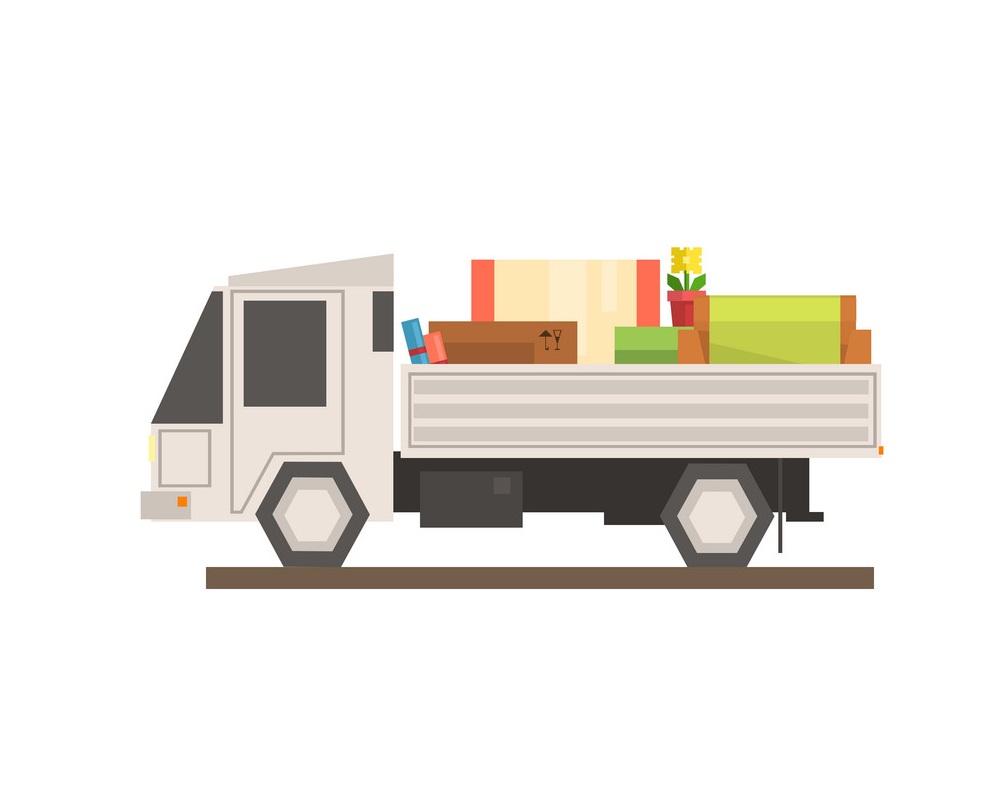 loaded moving truck icon