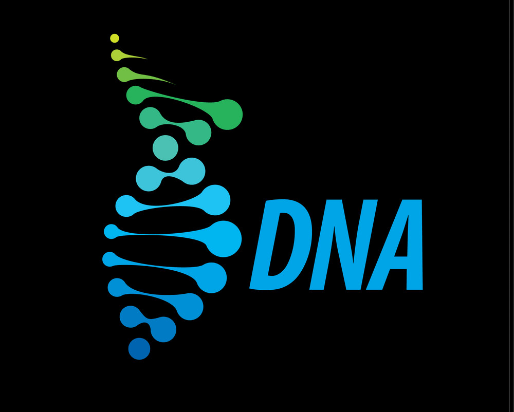 logo dna on black background png