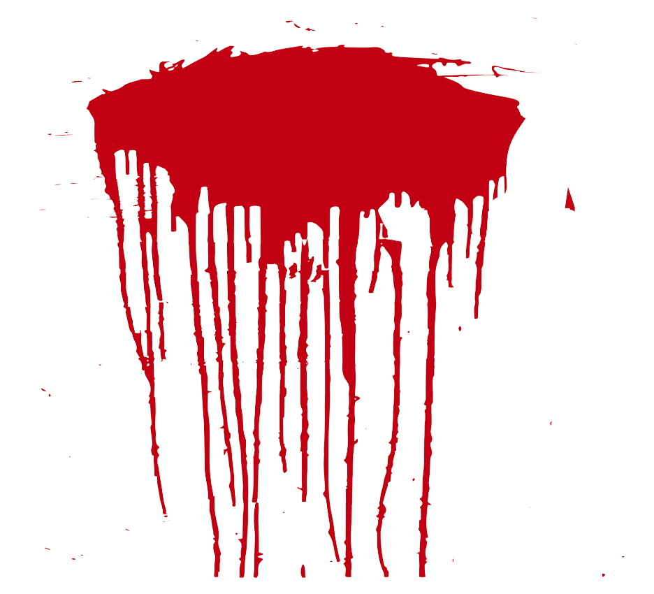long blood splatter transparent