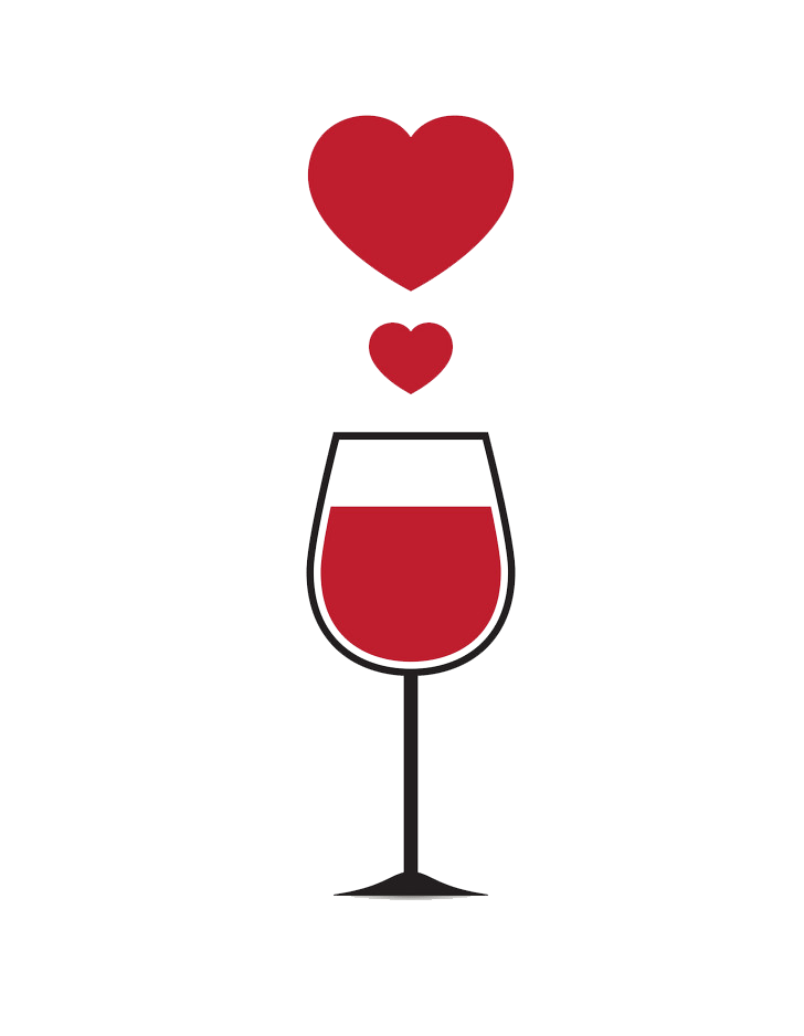 love heart wine glass png transprent
