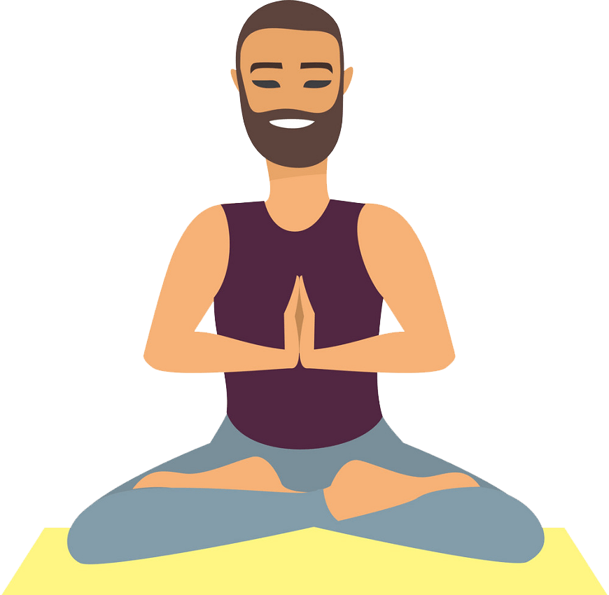 man doing yoga png transparent