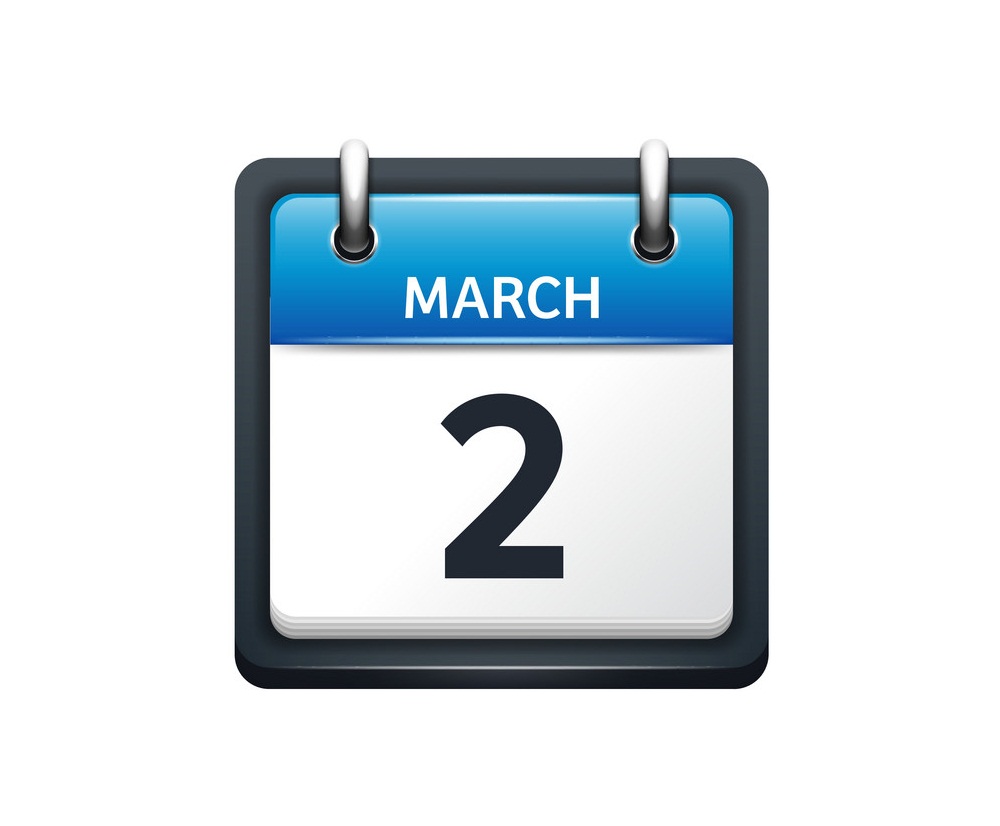 march 2 Calendar icon