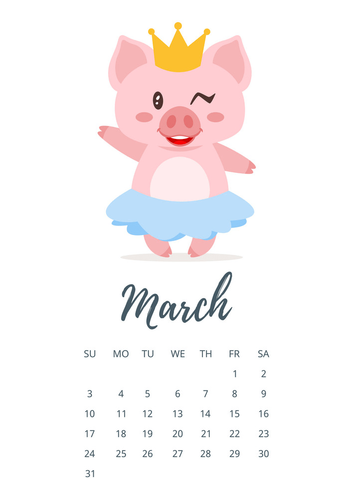 march 2019 year calendar page png