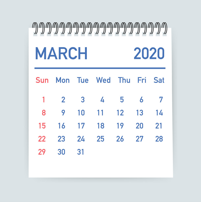 march 2020 calendar png