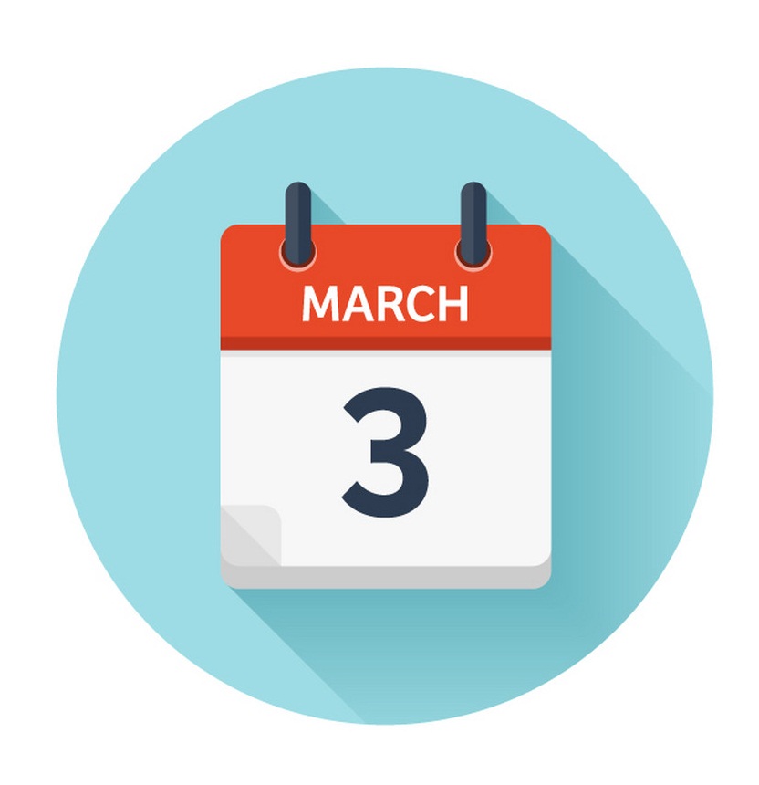 march flat daily calendar icon