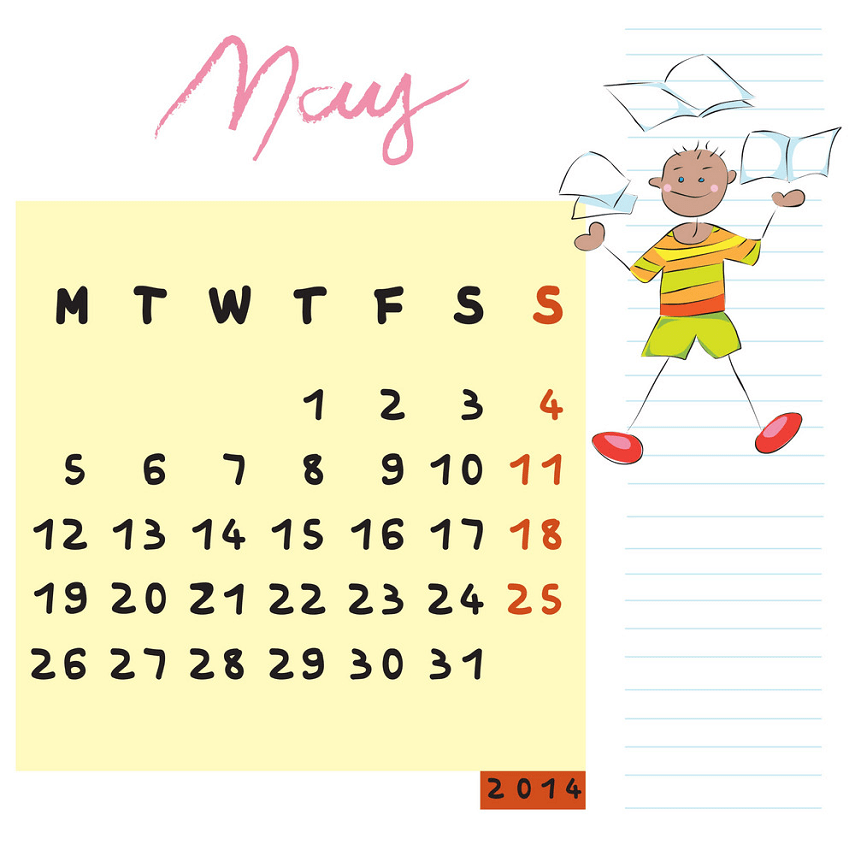 may 2014 kids calendar png