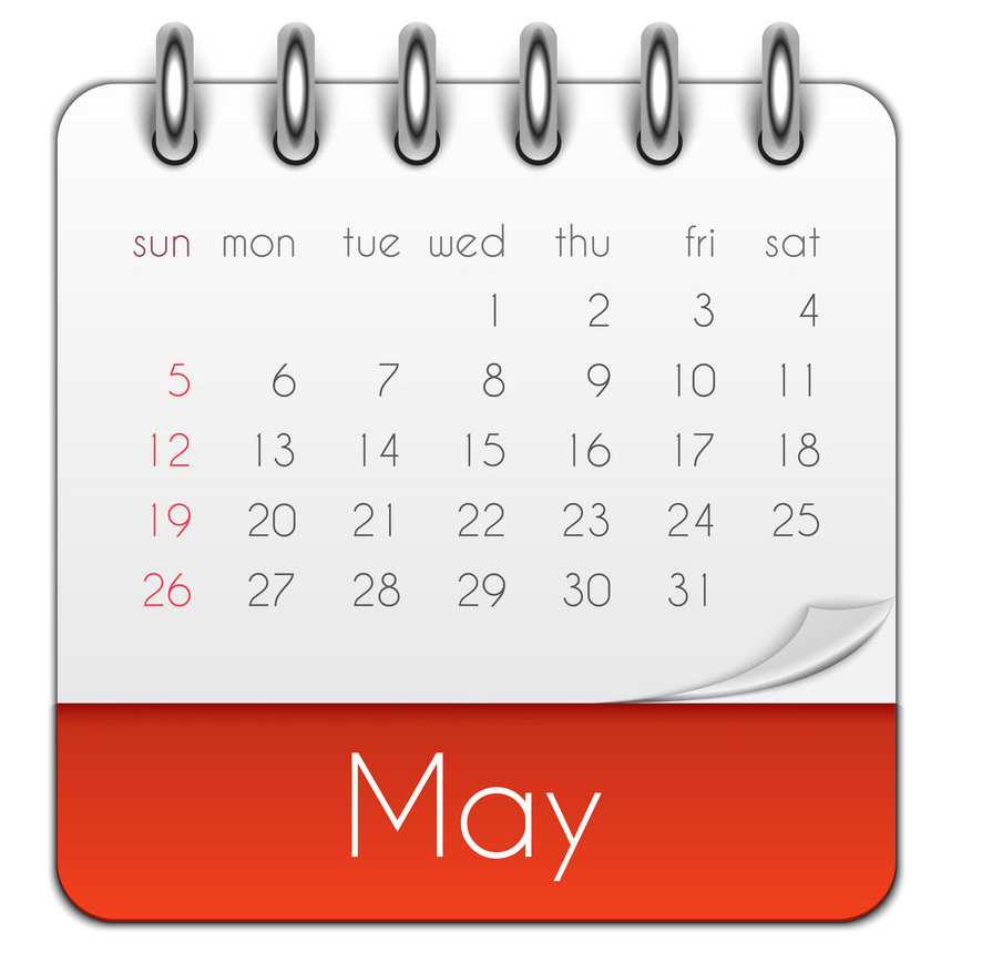 may 2019 calendar leaf template png