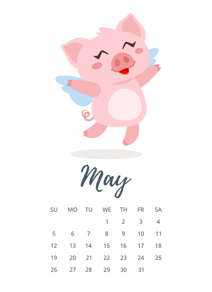 may 2019 year calendar page png