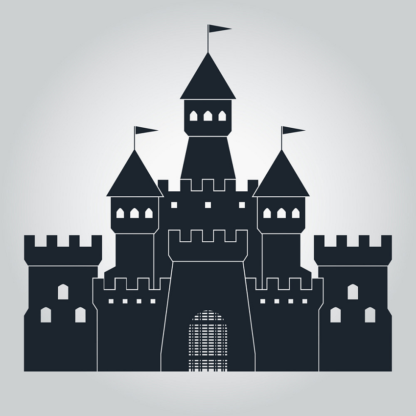 medieval castle silhouette png