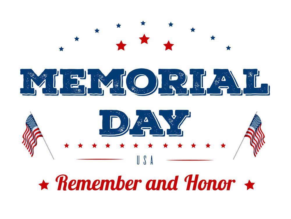 memorial day typography design png