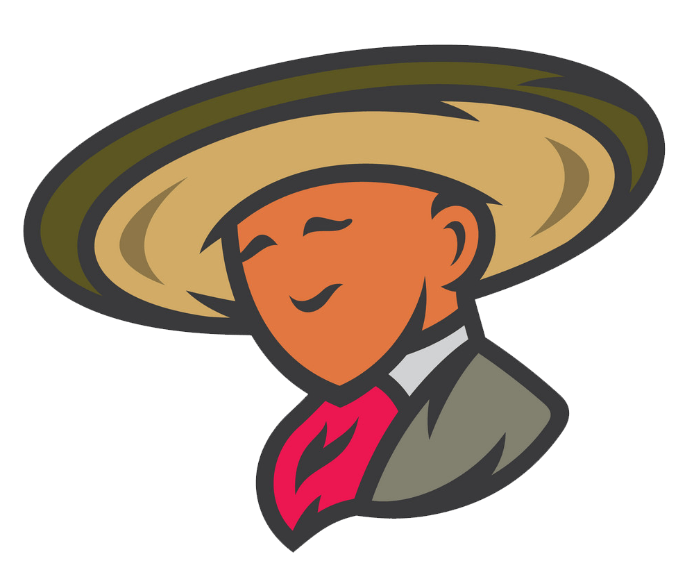 mexican man in sombrero mascot png transparent