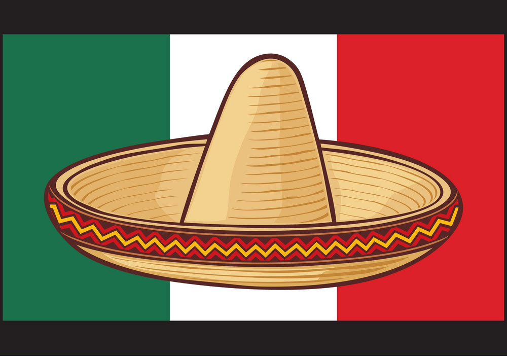 mexico flag with sombrero png