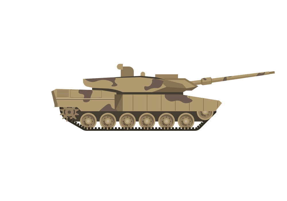 military tank with camouflage color png transparent