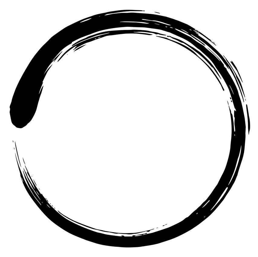 minimalistic enso zen circle transparent