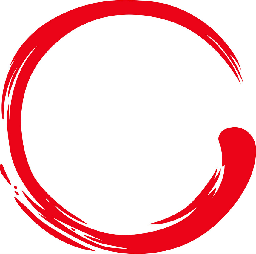 minimalistic red zen circle png transparent