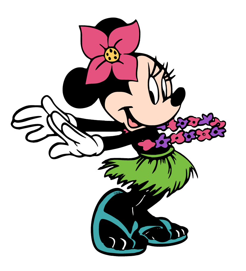 minnie mouse hula dancing png