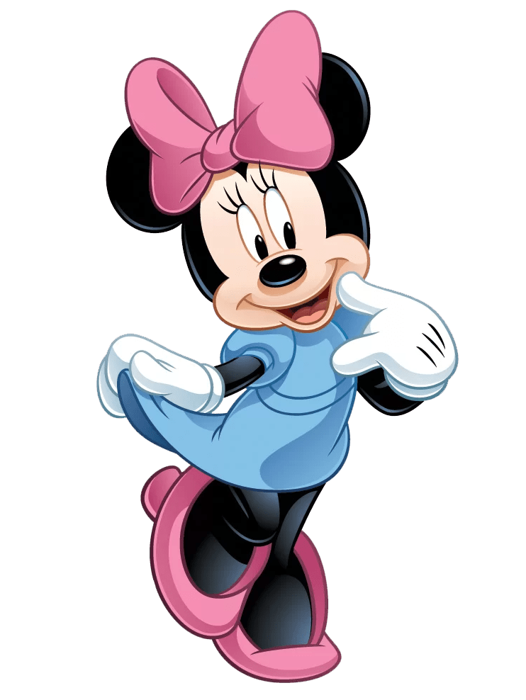 minnie mouse in blue dress png transparent