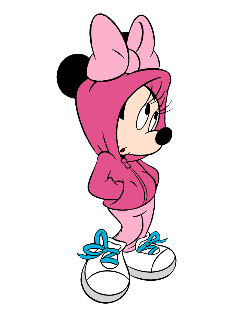 minnie mouse in sportswear png transparent