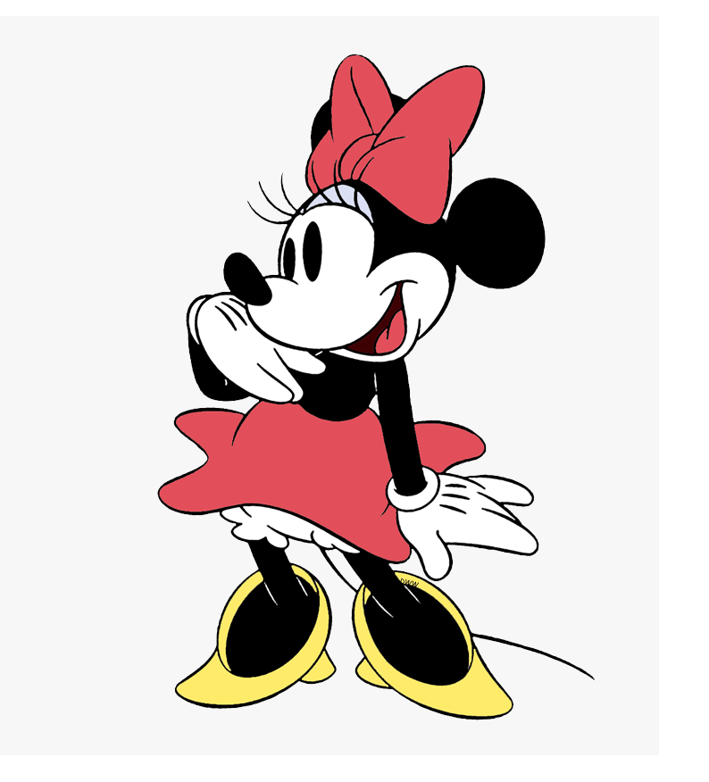 minnie mouse looks happy png
