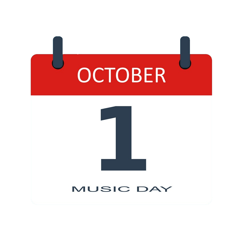 october 1 music day transparent