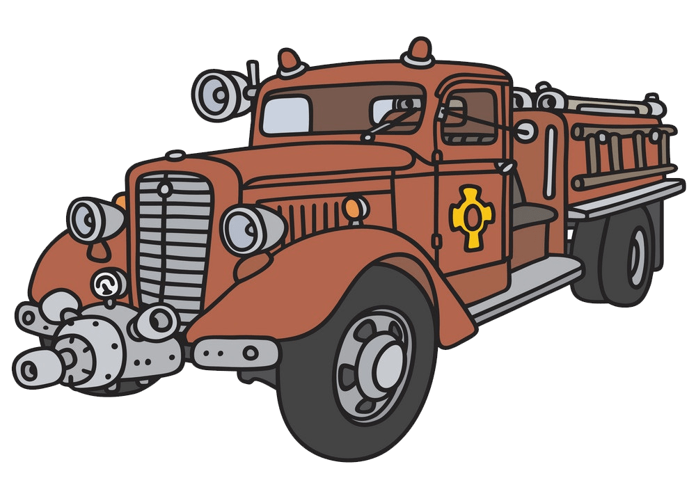 old fire truck png transparent