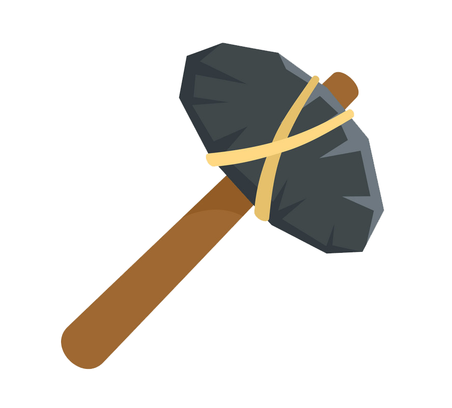 old stone hammer icon png transparent