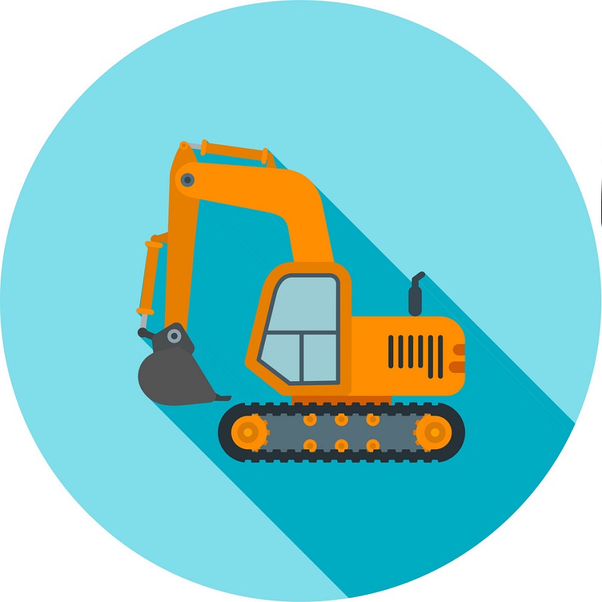 orange excavator logo