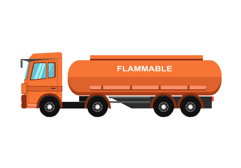 orange fuel truck png