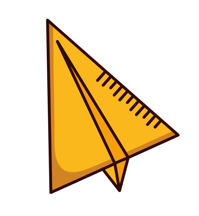 orange paper airplane